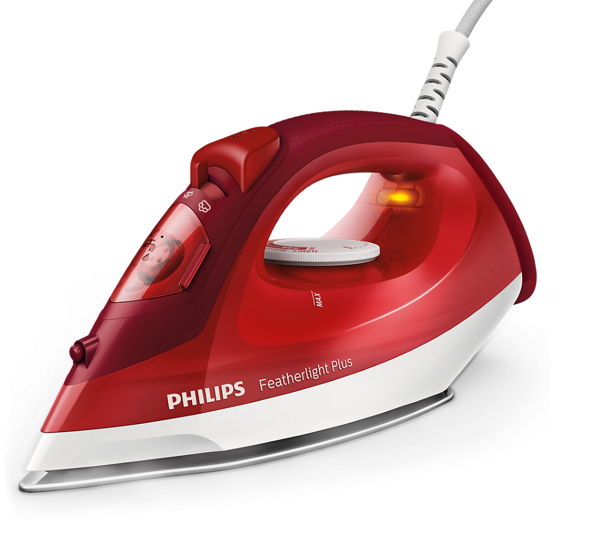 PHILIPS STEAM IRON 2000W NON-STICK SOLEPLATE RED